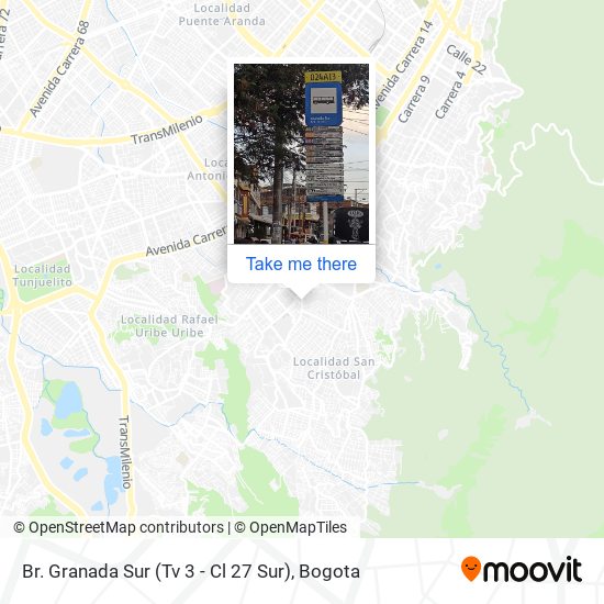 Br. Granada Sur (Tv 3 - Cl 27 Sur) map