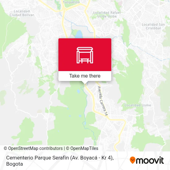 Mapa de Cementerio Parque Serafín (Av. Boyacá - Kr 4)