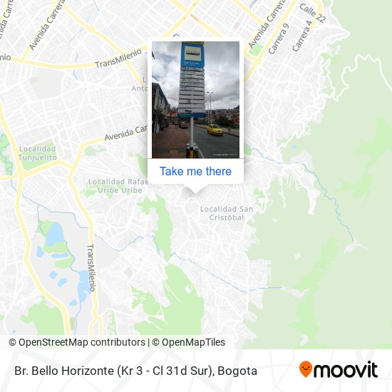 Mapa de Br. Bello Horizonte (Kr 3 - Cl 31d Sur)