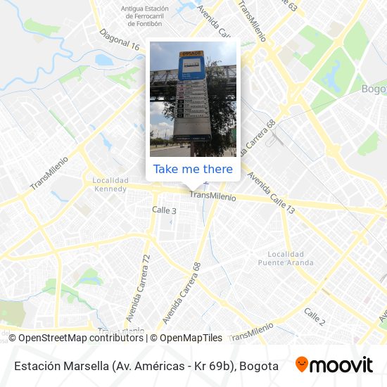 Estación Marsella (Av. Américas - Kr 69b) map