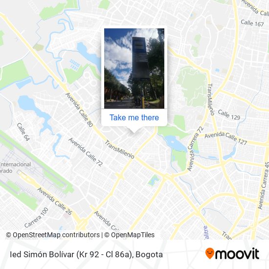 Ied Simón Bolívar (Kr 92 - Cl 86a) map