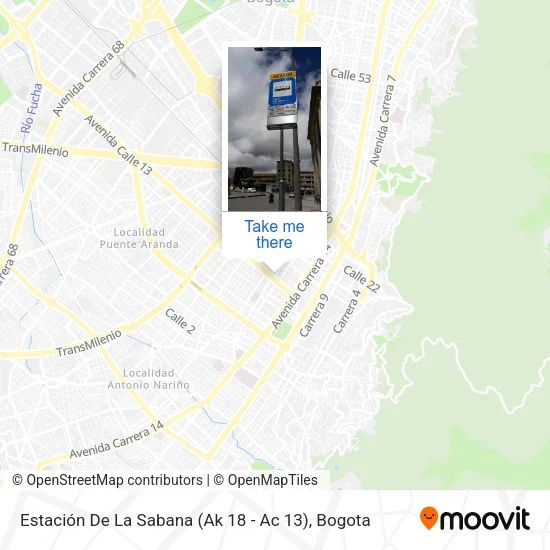 Mapa de Estación De La Sabana (Ak 18 - Ac 13)