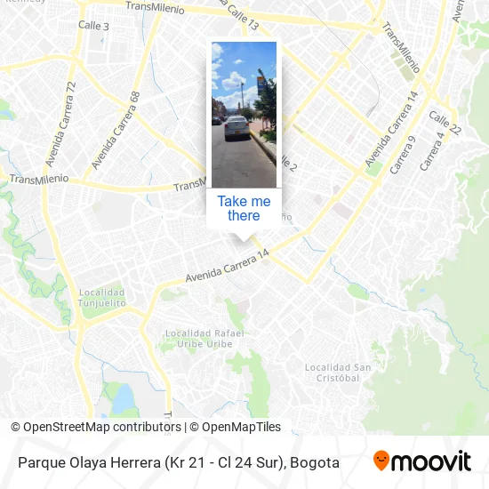Mapa de Parque Olaya Herrera (Kr 21 - Cl 24 Sur)
