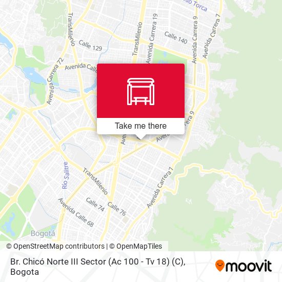 Br. Chicó Norte III Sector (Ac 100 - Tv 18) (C) map