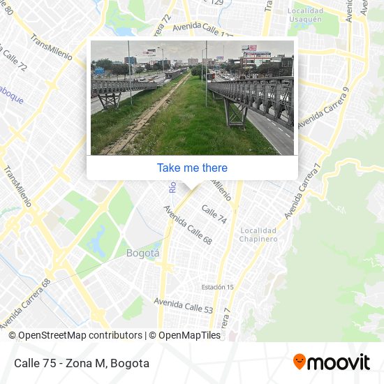 Calle 75 - Zona M map