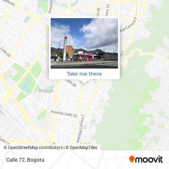 Calle 72 map