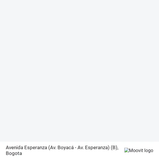 Mapa de Avenida Esperanza (Av. Boyacá - Av. Esperanza) (B)