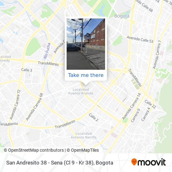 San Andresito 38 - Sena (Cl 9 - Kr 38) map