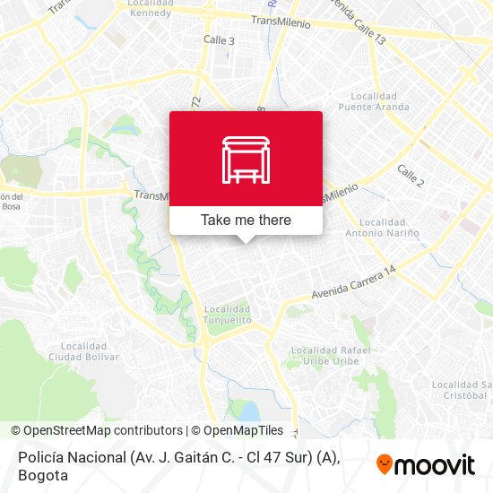 Mapa de Policía Nacional (Av. J. Gaitán C. - Cl 47 Sur) (A)