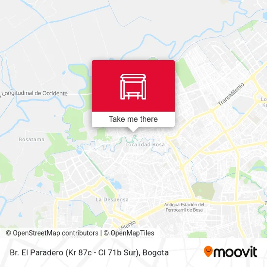 Mapa de Br. El Paradero (Kr 87c - Cl 71b Sur)