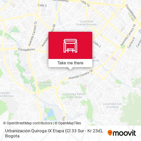 Urbanización Quiroga IX Etapa (Cl 33 Sur - Kr 23d) map