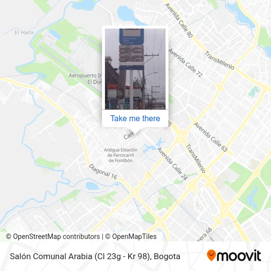 Salón Comunal Arabia (Cl 23g - Kr 98) map