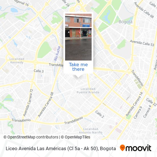 Liceo Avenida Las Américas (Cl 5a - Ak 50) map
