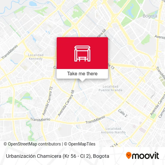 Mapa de Urbanización Chamicera (Kr 56 - Cl 2)