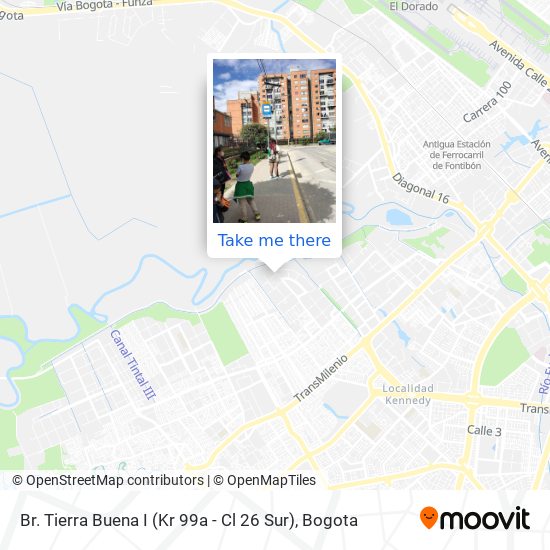 Mapa de Br. Tierra Buena I (Kr 99a - Cl 26 Sur)