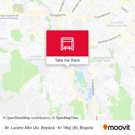 Mapa de Br. Lucero Alto (Av. Boyacá - Kr 18q) (B)
