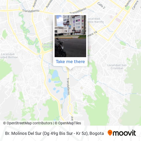 Br. Molinos Del Sur (Dg 49g Bis Sur - Kr 5z) map