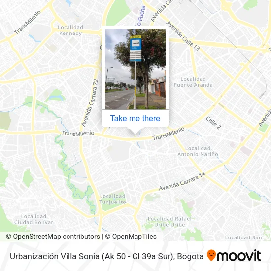 Urbanización Villa Sonia (Ak 50 - Cl 39a Sur) map