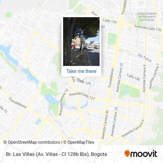 Mapa de Br. Las Villas (Av. Villas - Cl 128b Bis)