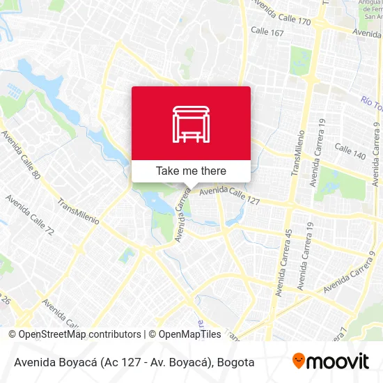 Mapa de Avenida Boyacá (Ac 127 - Av. Boyacá)