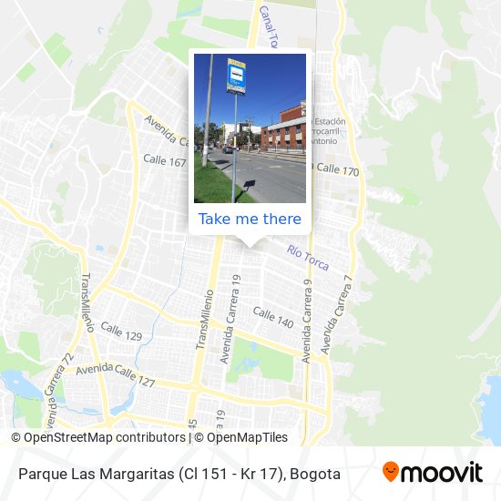 Mapa de Parque Las Margaritas (Cl 151 - Kr 17)