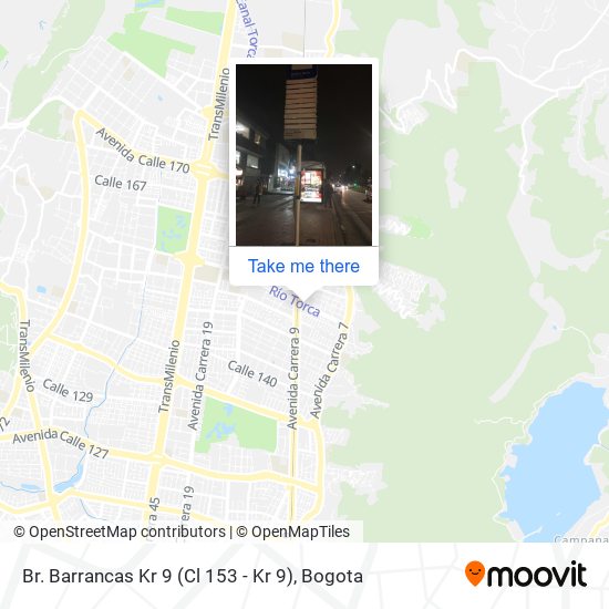 Br. Barrancas Kr 9 (Cl 153 - Kr 9) map
