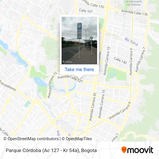 Parque Córdoba (Ac 127 - Kr 54a) map
