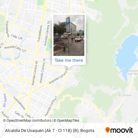 Mapa de Alcaldía De Usaquén (Ak 7 - Cl 118) (B)