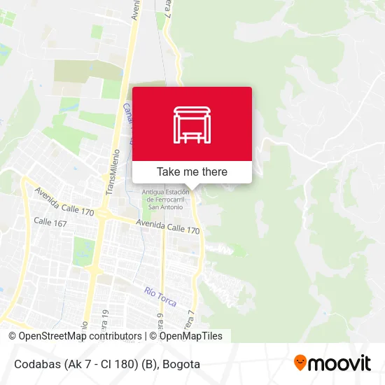 Mapa de Codabas (Ak 7 - Cl 180) (B)