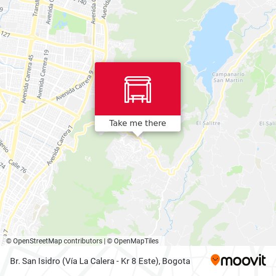 Mapa de Br. San Isidro (Vía La Calera - Kr 8 Este)