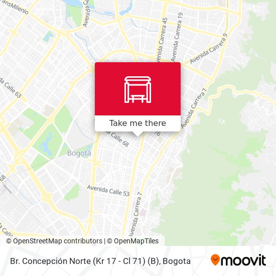 Mapa de Br. Concepción Norte (Kr 17 - Cl 71) (B)