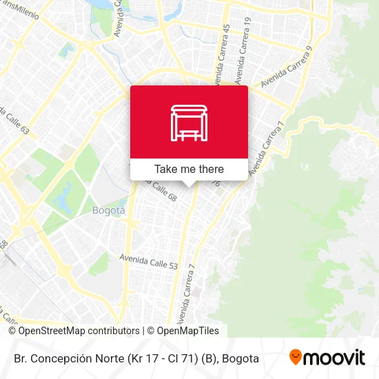Mapa de Br. Concepción Norte (Kr 17 - Cl 71) (B)