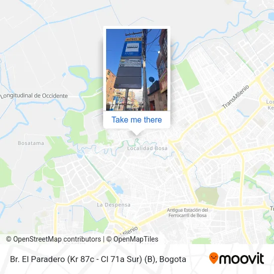 Mapa de Br. El Paradero (Kr 87c - Cl 71a Sur) (B)