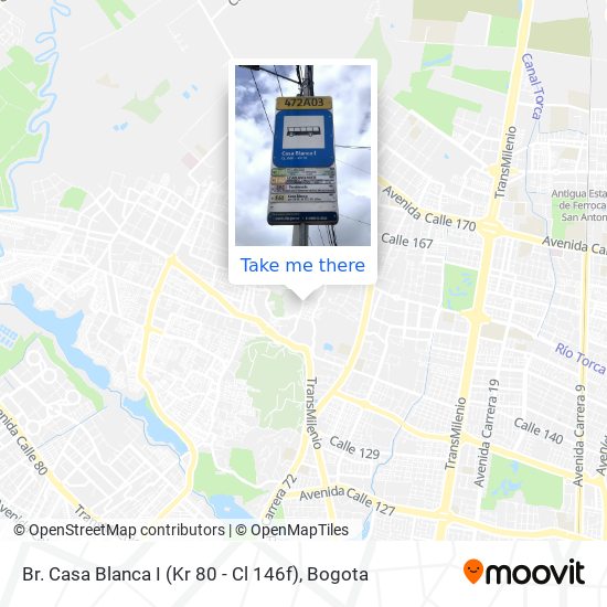 Mapa de Br. Casa Blanca I (Kr 80 - Cl 146f)