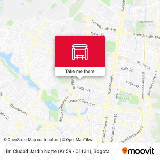Br. Ciudad Jardín Norte (Kr 59 - Cl 131) map
