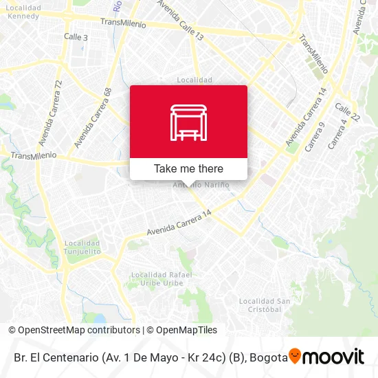 Br. El Centenario (Av. 1 De Mayo - Kr 24c) (B) map