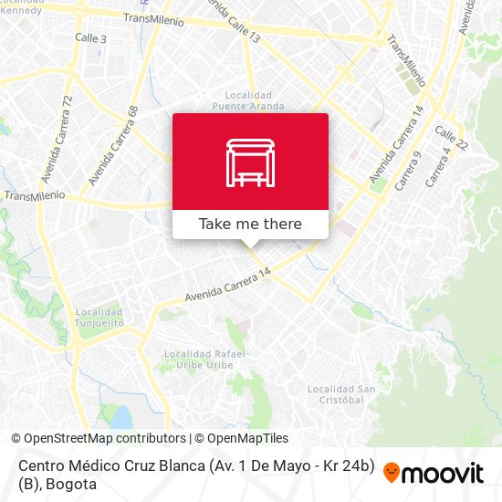 Centro Médico Cruz Blanca (Av. 1 De Mayo - Kr 24b) (B) map