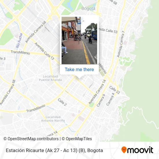 Estación Ricaurte (Ak 27 - Ac 13) (B) map