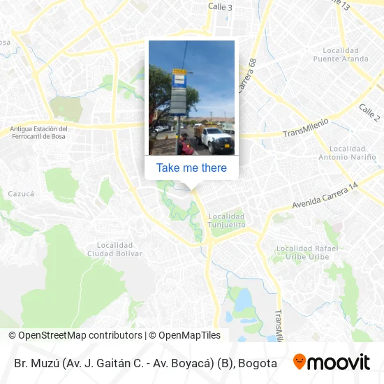 Mapa de Br. Muzú (Av. J. Gaitán C. - Av. Boyacá) (B)