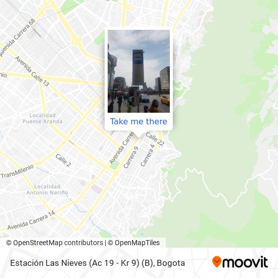 Mapa de Estación Las Nieves (Ac 19 - Kr 9) (B)