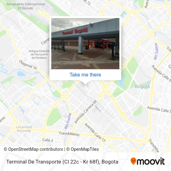 Mapa de Terminal De Transporte (Cl 22c - Kr 68f)