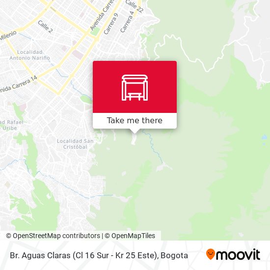 Mapa de Br. Aguas Claras (Cl 16 Sur - Kr 25 Este)