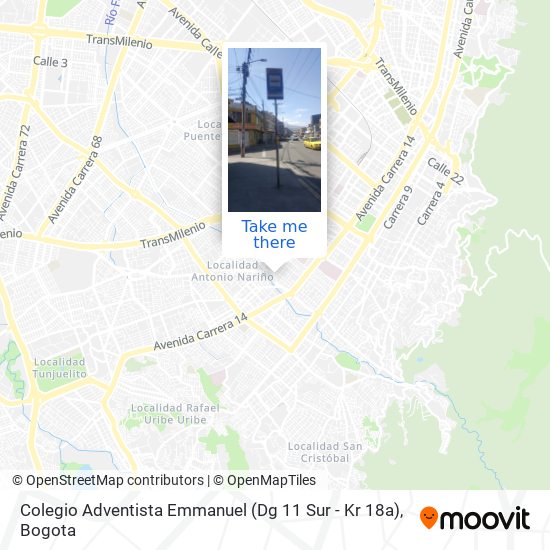 Colegio Adventista Emmanuel (Dg 11 Sur - Kr 18a) map