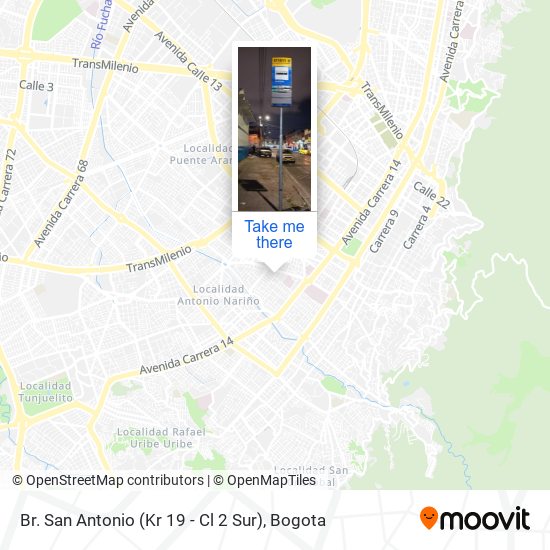 Br. San Antonio (Kr 19 - Cl 2 Sur) map