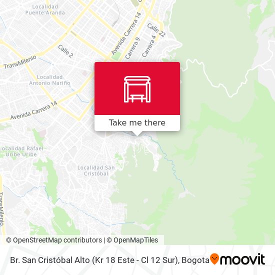 Br. San Cristóbal Alto (Kr 18 Este - Cl 12 Sur) map