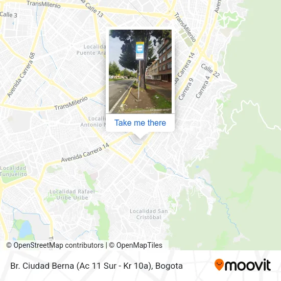 Mapa de Br. Ciudad Berna (Ac 11 Sur - Kr 10a)
