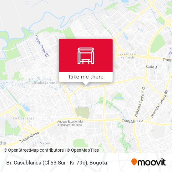 Mapa de Br. Casablanca (Cl 53 Sur - Kr 79c)