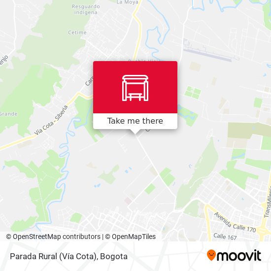 Mapa de Parada Rural (Vía Cota)