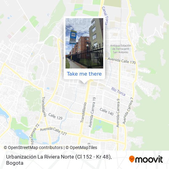 Urbanización La Riviera Norte (Cl 152 - Kr 48) map
