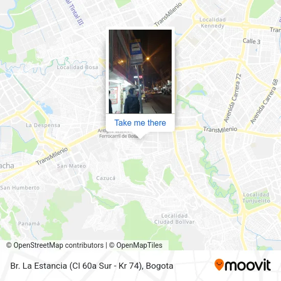 Mapa de Br. La Estancia (Cl 60a Sur - Kr 74)